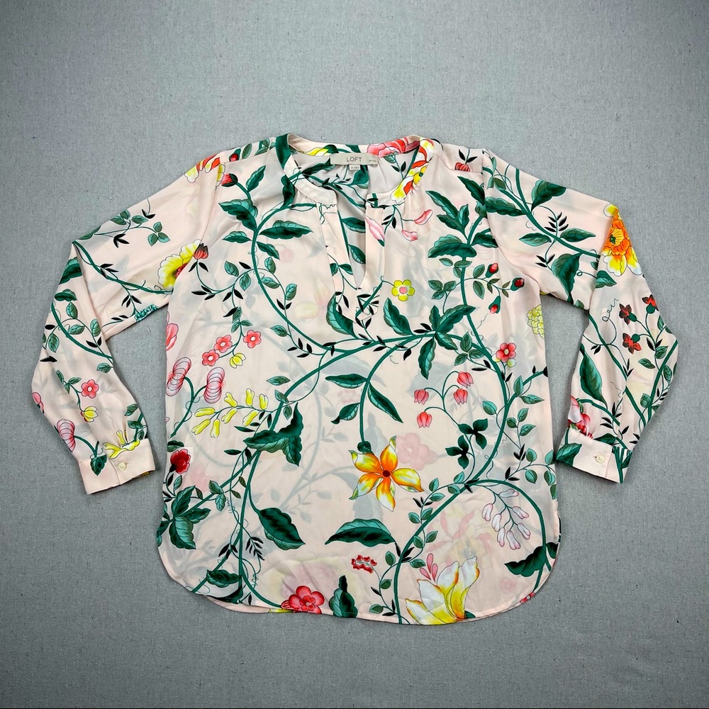 Ann Taylor LOFT Woman's Blush Floral Top
